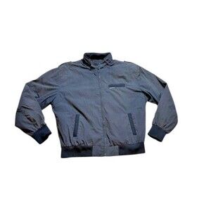 Members Only Jacket Mens Size Large Black Iconic Racer Bomber Full Zip Classic